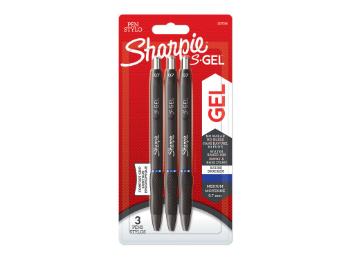 Set of Ballpoint S-Gel pens - Sharpie - blue, 0,7 mm, 3 pcs.