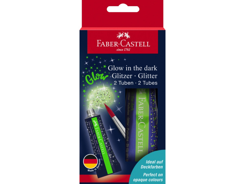 Glow in the dark glitter - Faber-Castell - 2 x 12 ml