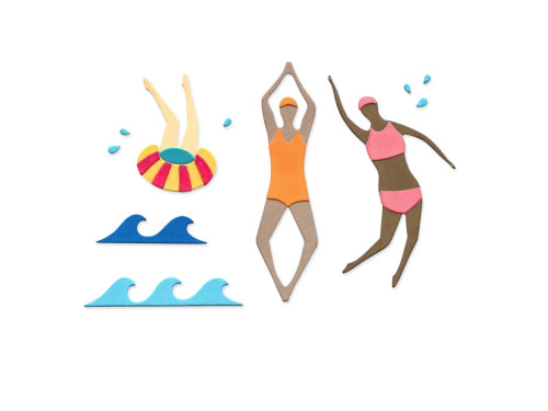Set of Thinlits cutting dies - Sizzix - Synchronized Swimmers, 20 pcs.