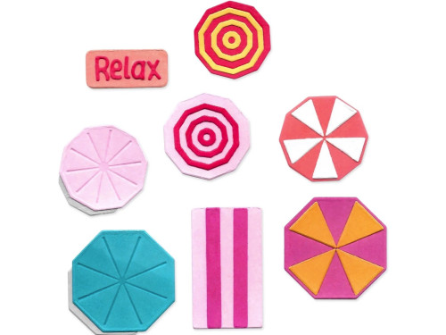 Zestaw wykrojników Thinlits - Sizzix - Beach Blankets and Brellas, 15 szt.