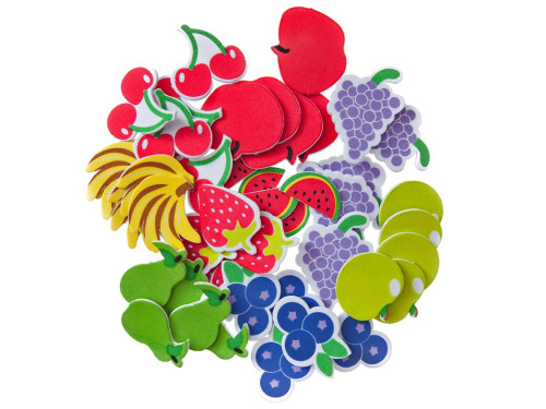 Foam stickers - DpCraft - Fruits, 45 pcs.