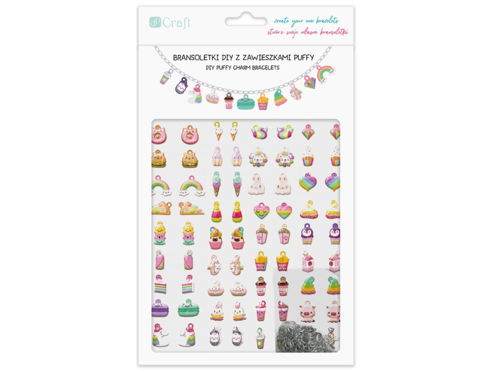 DIY Puffy Charms bracelets - DpCraft - 2 pcs.
