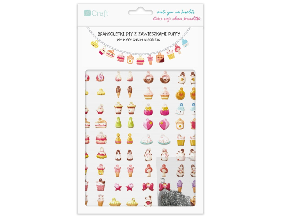 DIY Puffy Charms bracelets - DpCraft - Sweeties, 2 pcs.