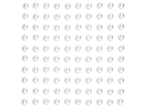Self-adhesive pearls - DpCraft - off white, 5 mm, 100 pcs.