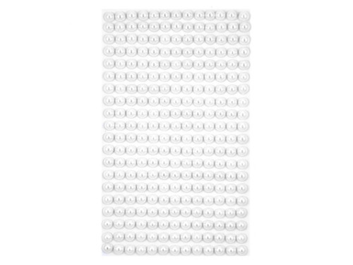 Self-adhesive pearls - DpCraft - off white, 6 mm, 260 pcs.