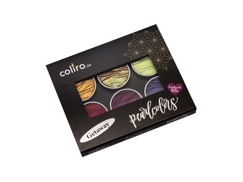 Set of watercolor paints Getaway - Coliro Pearl Colors - 30 mm, 6 pcs.