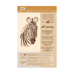 Sketch block with light and gray paper A3 - Leniar - 80 g, 100 sheets