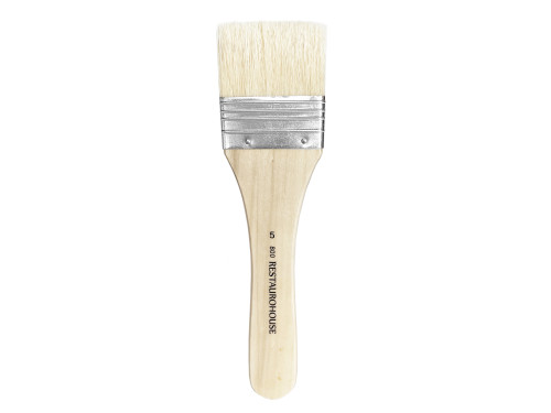 Flat, natural, hog bristles 800 series brush - Restaurohouse - no. 5