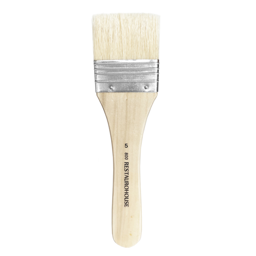 Flat, natural, hog bristles 800 series brush - Restaurohouse - no. 5