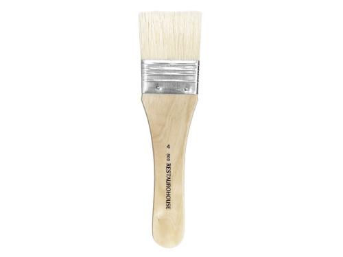 Flat, natural, hog bristles 800 series brush - Restaurohouse - no. 4
