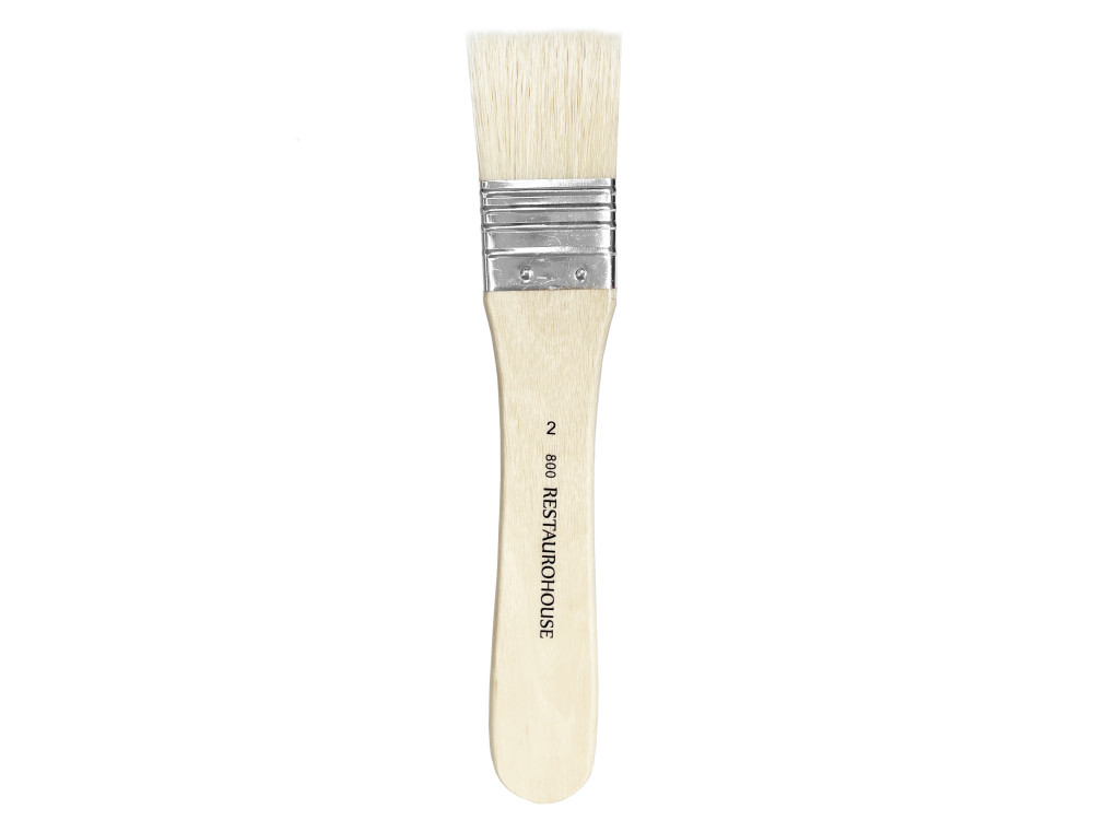 Flat, natural, hog bristles 800 series brush - Restaurohouse - no. 2