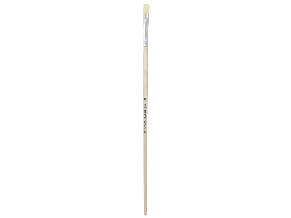 Cat's Tongue, natural, hog bristles 220 series brush - Restaurohouse - no. 6