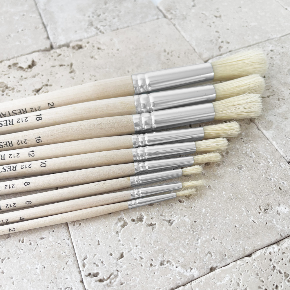 Round, natural, hog bristles 212 series brush - Restaurohouse - no. 4