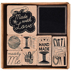 Wooden stamp set Handmade - Paper Poetry - 7 pcs.