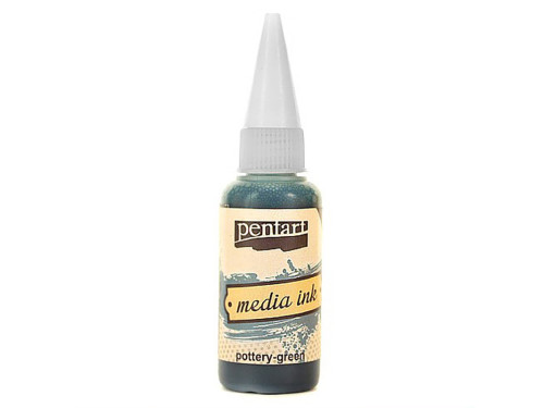Tusz alkoholowy Media Ink - Pentart - Zielona porcelana, 20 ml