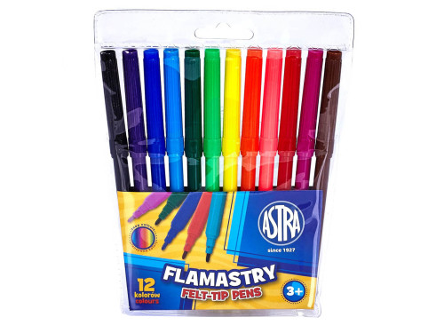 Felt-tip pens - Astra - 12 pcs.