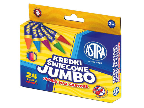 Jumbo wax crayons - Astra - 24 pcs.