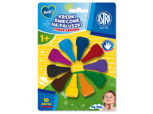 Baby wax finger crayons - Astra - 10 pcs.