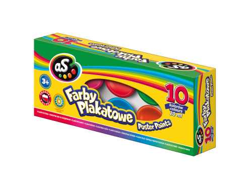 Zestaw farb plakatowych - Astra - 10 kolorów x 20 ml