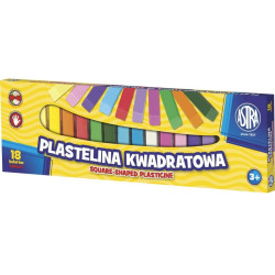 Plastelina kwadratowa - Astra - 18 kolorów