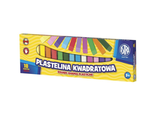 Square-shaped plasticine - Astra - 18 pcs.