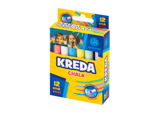 School low-dusty chalk - Astra - 12 pcs.