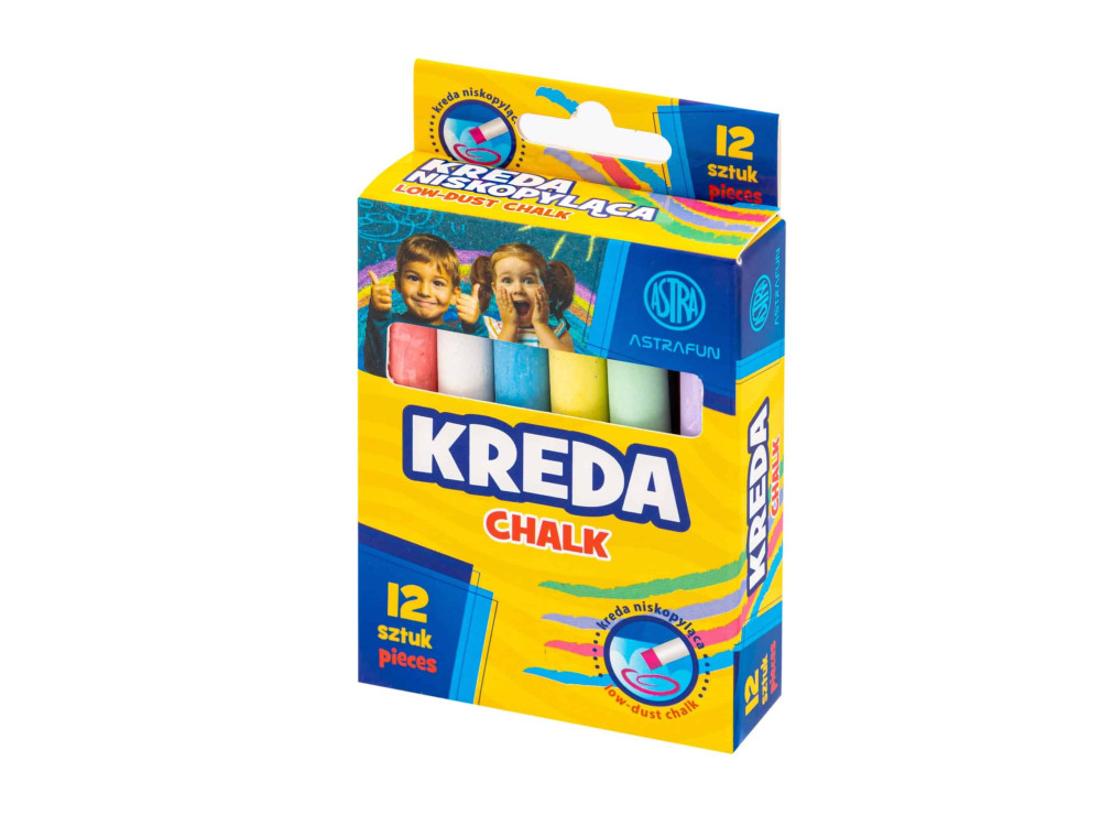 Kreda tablicowa, niskopyląca - Astra - 12 szt.
