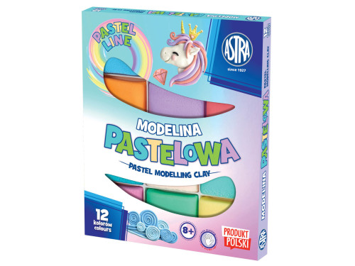 Modelina pastelowa - Astra - 12 kolorów
