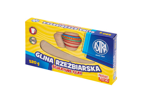 Glina rzeźbiarska - Astra - terakota, 520 g