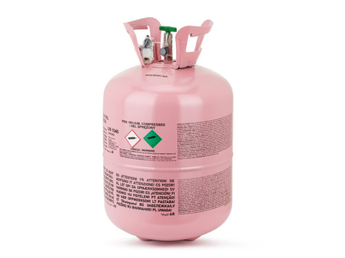 Disposable bottle with helium - pink, 0.36 m3