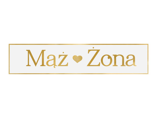 License plate Mąż & Żona - gold