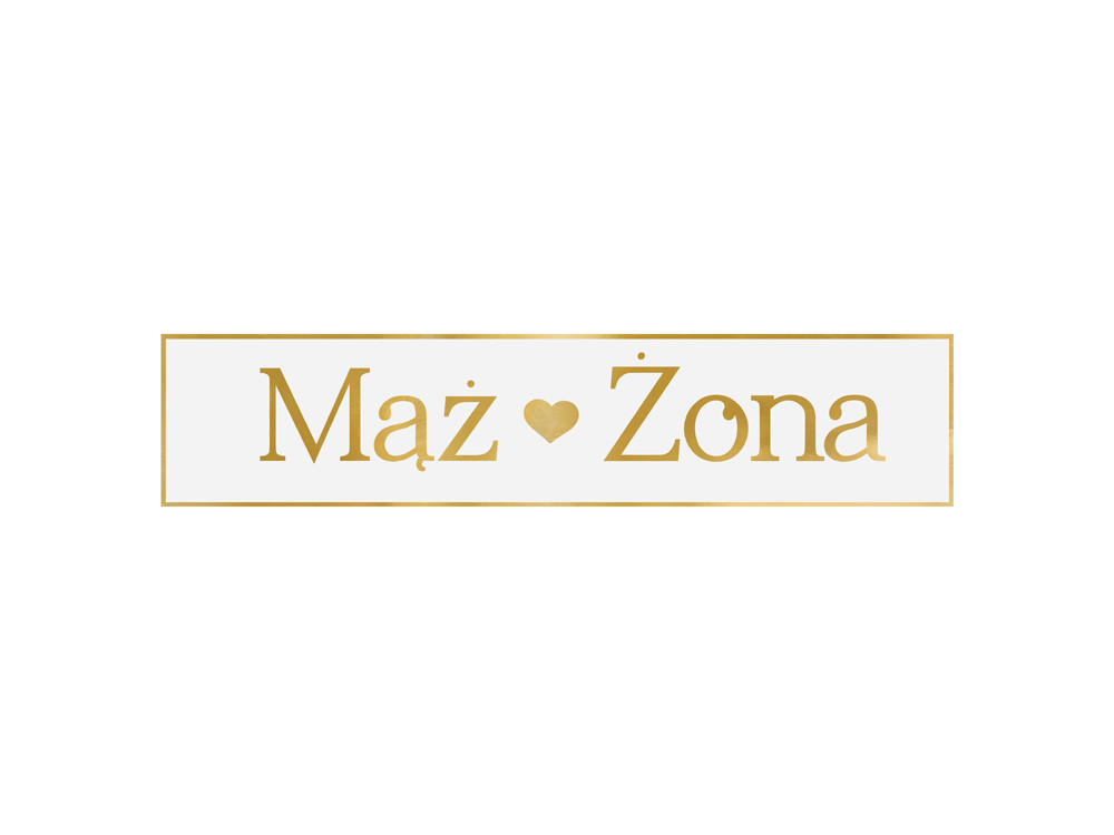 License plate Mąż & Żona - gold