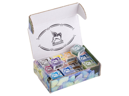 Zestaw akwareli w półkostkach Eco Box - Renesans - 24 kolory
