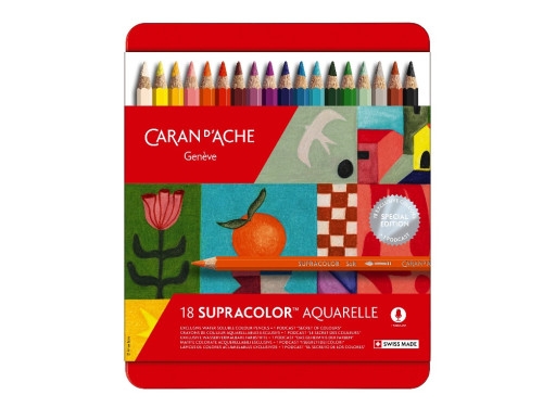 Zestaw kredek akwarelowych Supracolor Soft Special Edition - Caran d'Ache - 18 kolorów