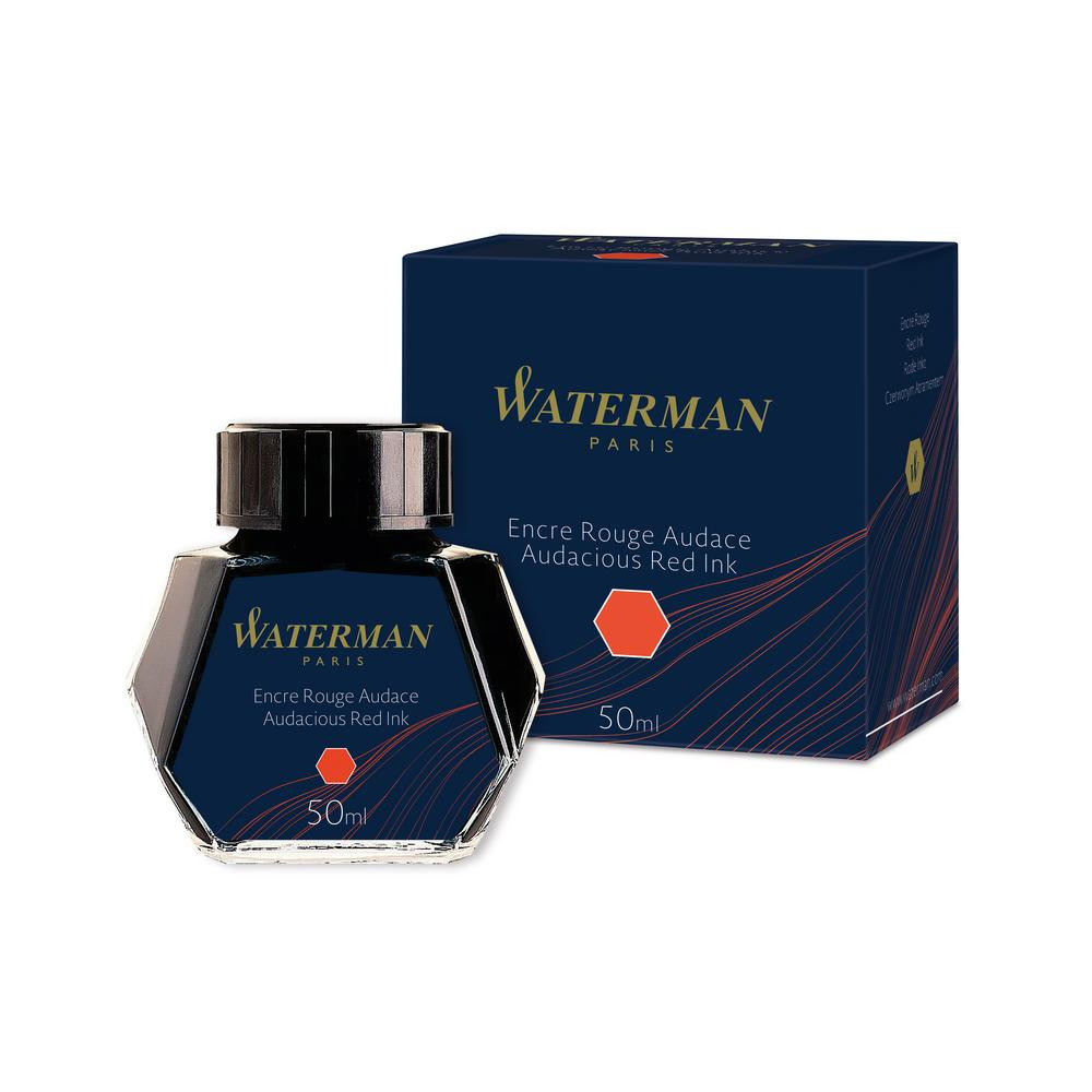 Ink for fountain pens - Waterman - Audacious Red, 50 ml