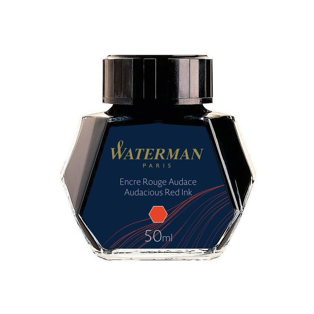 Ink for fountain pens - Waterman - Audacious Red, 50 ml