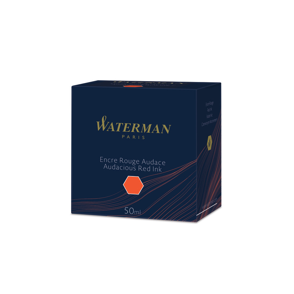 Ink for fountain pens - Waterman - Audacious Red, 50 ml