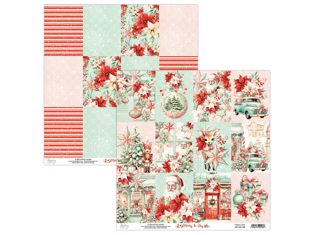 Scrapbooking paper 30,5 x 30,5 cm - Mintay - Merry & Joy 06