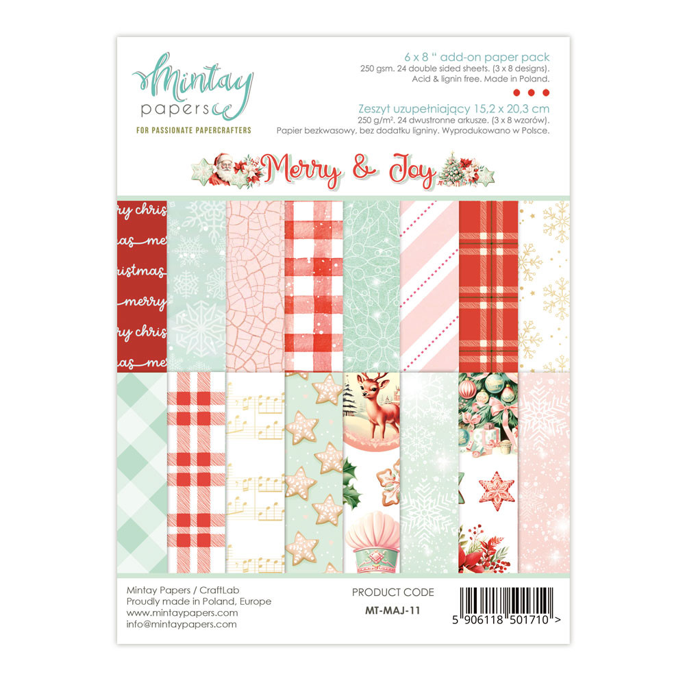 Add-on paper pack - Mintay - Merry & Joy
