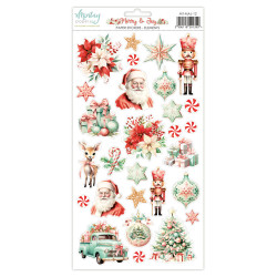 Zestaw naklejek papierowych 15,2 x 20,3 cm - Mintay - Merry & Joy