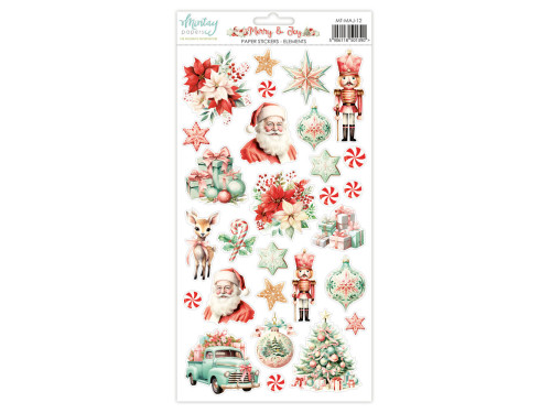 Zestaw naklejek papierowych 15,2 x 20,3 cm - Mintay - Merry & Joy