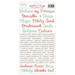 Zestaw naklejek papierowych 15,2 x 20,3 cm - Mintay - Merry & Joy
