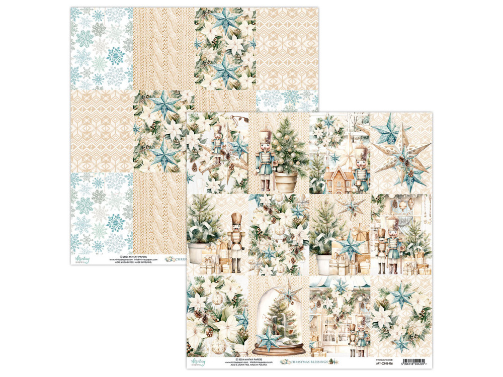 Papier do scrapbookingu 30,5 x 30,5 cm - Mintay - Christmas Blessings 06