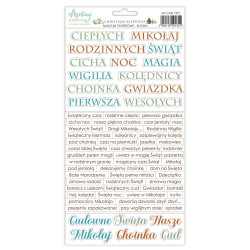 Zestaw naklejek papierowych 15,2 x 20,3 cm - Mintay - Christmas Blessings