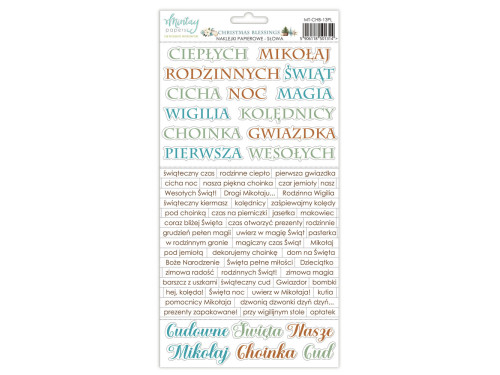 Set of paper stickers 15,2 x 20,3 cm - Mintay - Christmas Blessings