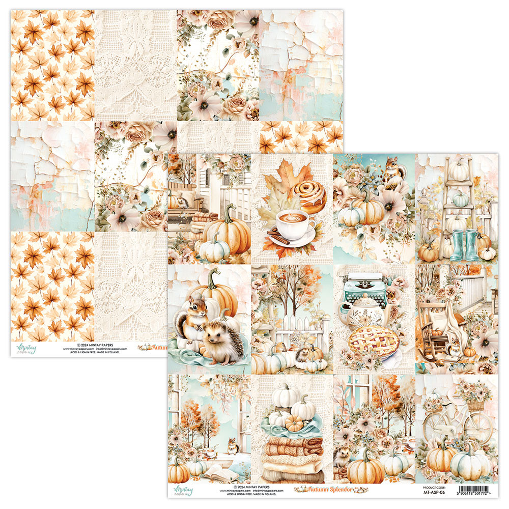 Papier do scrapbookingu 30,5 x 30,5 cm - Mintay - Autumn Splendor 06