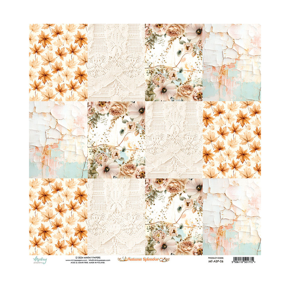 Papier do scrapbookingu 30,5 x 30,5 cm - Mintay - Autumn Splendor 06