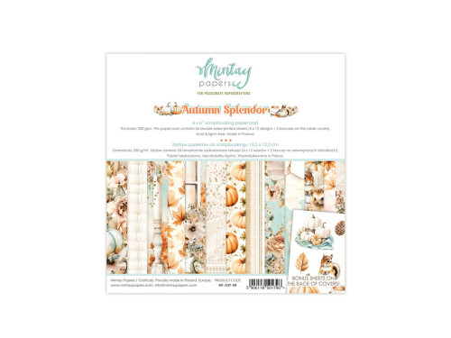 Set of scrapbooking papers 15,2 x 15,2 cm - Mintay - Autumn Splendor