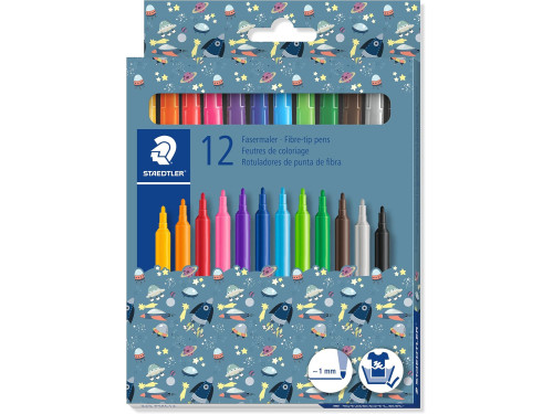 Flamastry szkolne Kosmos - Staedtler - 12 kolorów
