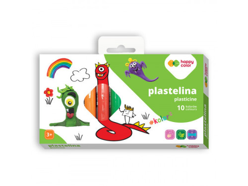 School plasticine - Happy Color - 10 pcs.